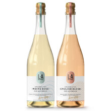 L A Brewery | Non Alcoholic Sparkling Craft Kombucha Drink - New English Blush and Sparkling White Rose Twin Pack 2 x 750ml - Low Calorie Kombucha