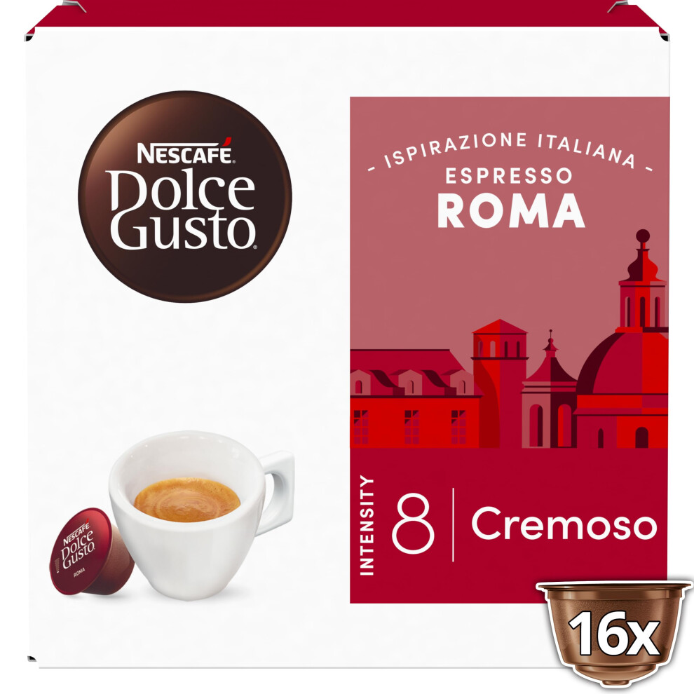 Nescafe Nescaf? Dolce Gusto | Espresso Roma | 16 Capsules | 3 Packs | 48 Cups