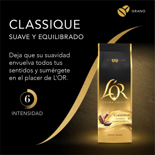L'OR L'OR Crema Absolu Classique Coffee Beans 500g Intensity 6 2