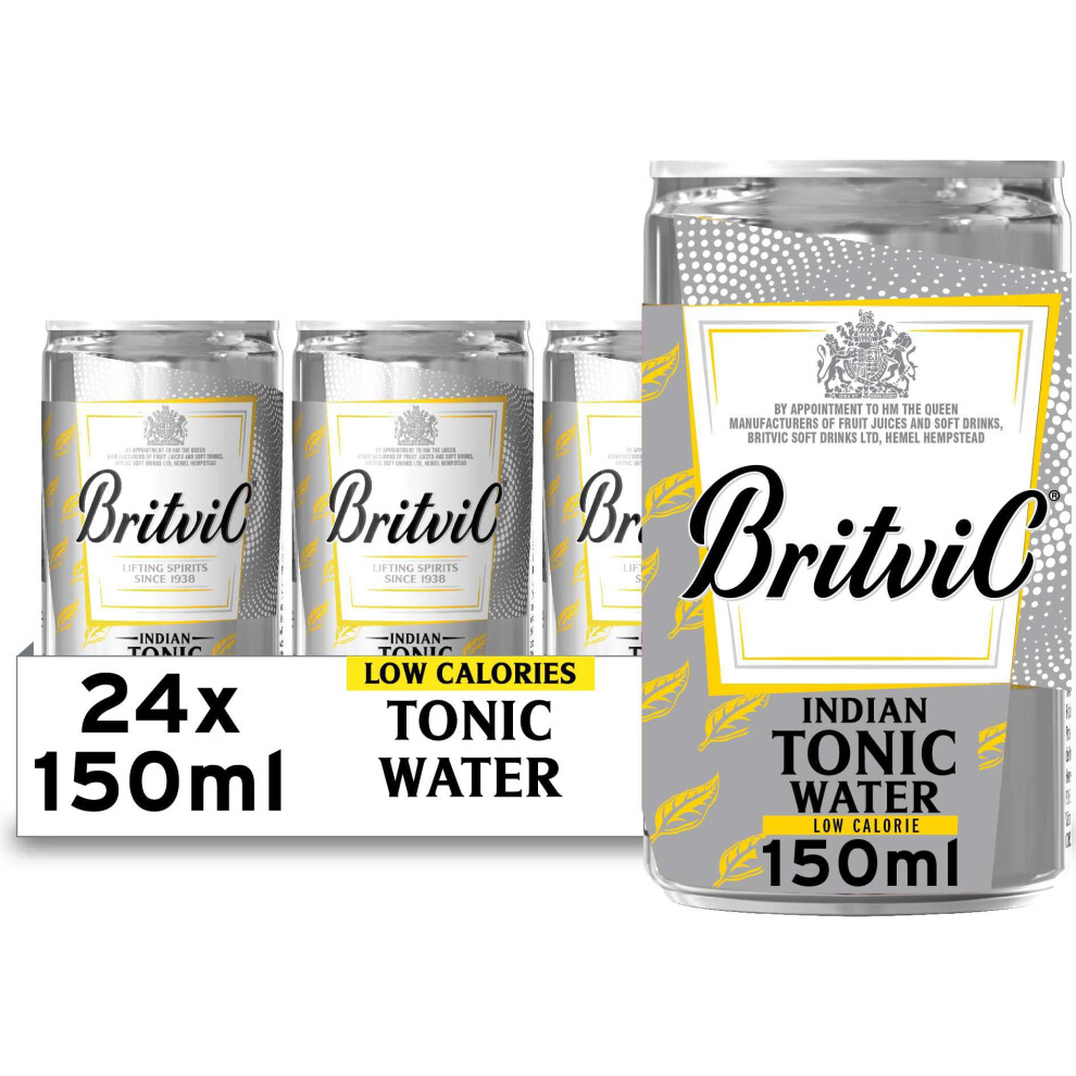 Britvic Low Calorie Indian Tonic Water, 24 X 150Ml Can