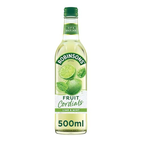 Robinsons Fruit Cordial, Mint, Crushed Lime Mint, 500ml pack of 8 2