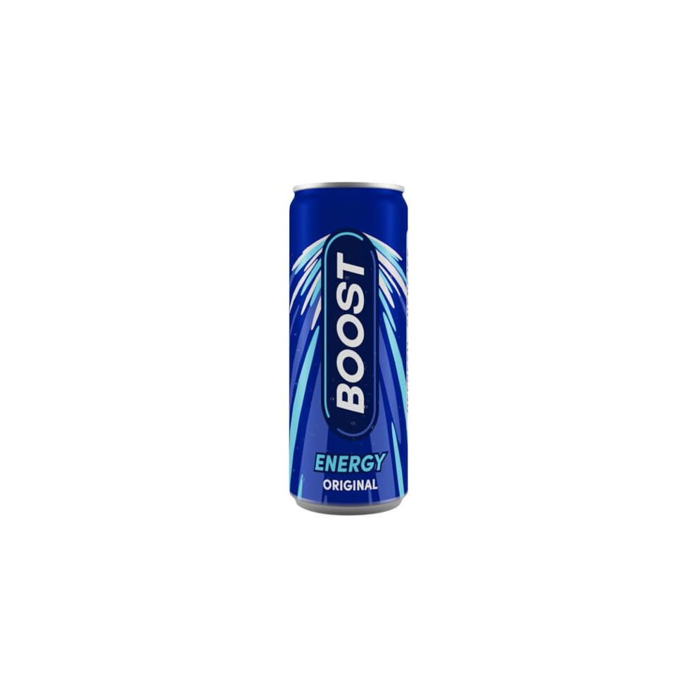 Boost Energy Drink Original Flavour - 24 Pack Drinks With Caffeine, Taurine And Vitamin B | Carbonated Energy Drinks | Gluten Free Vegan Low Calorie