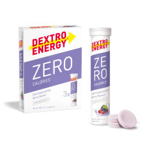 Dextro Energy Zero Calories I Recovery and Hydration Electrolyte Drink I Zero Effervescent Tablets I Berry | 3 Tubes, 60 Tablets |