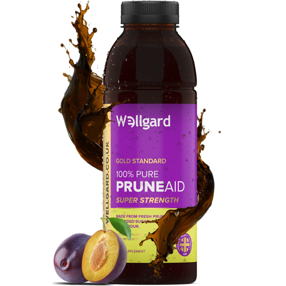 Wellgard Prune Juice, Pruneaid 100% Fresh Prune Juice 500Ml, Made In Uk