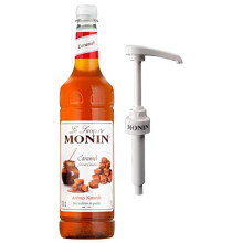 Monin Caramel Syrup 1ltr and Pump