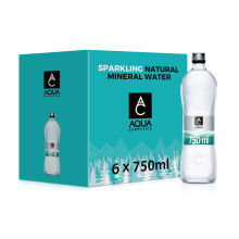 Aqua Carpatica Naturally Sparkling Mineral Water 750ml Glass (Pack of 6) Naturally Nitrate Free