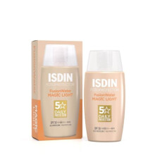 ISDIN Fusion Water Color SPF 50 (Light) 50ml, Tinted daily facial sun cream, Ultra-light texture