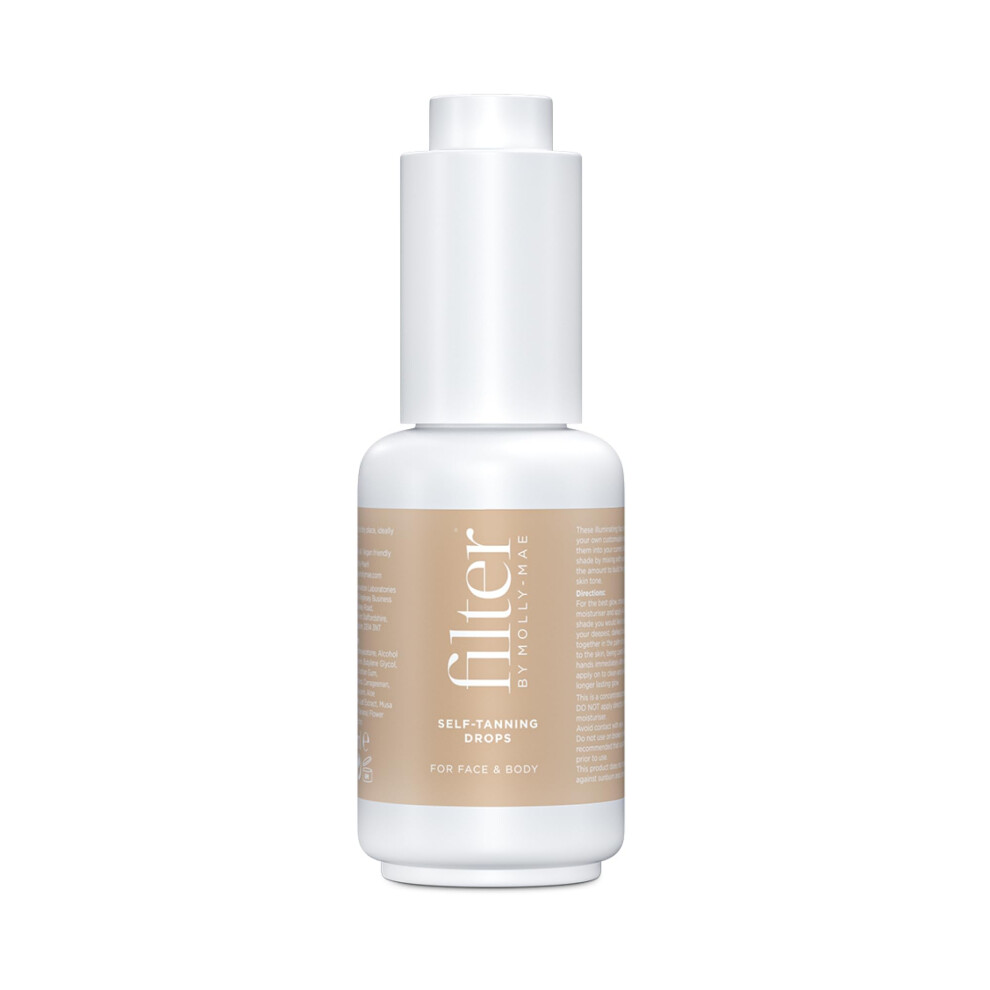 Filter By Molly-Mae Self Tanning Drops | Natural Looking Bronzed Tan | Face & Body Drops | Develops Fast | Gradual Glow | Easy To Apply Fake Tan |