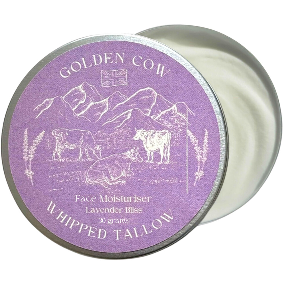 Forticare Cream/Lavender/Golden Beef Tallow Whipped Balm ? Grass Fed Beef Tallow Face & Moisturiser - Scented 60G Cow Hydrating Whipped Balm For Dry Skin