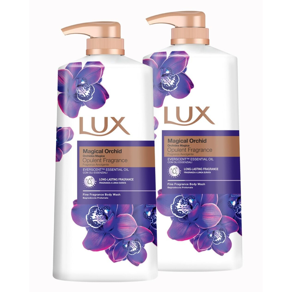 Lux Body Wash, Magical Orchid With Juniper Oil - Gentle & Soothing Skin Care, Nourishing Body Cleanser, Aromatic Bath Soap, Shower Gift For Women