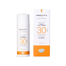 Green People - Scent Free Facial Sun Cream SPF30 - Sunscreen For Sensitive Skin & Prickly Heat - Vegan & Cruelty Free, 50ml