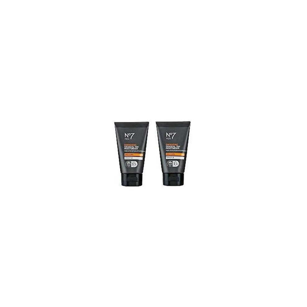 No7 Men (2 Pack) Energising Moisturiser Spf15 X 50Ml & Energising Gradual Tan Moisturiser Spf15 X 50Ml