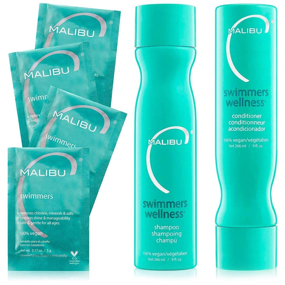 Malibu C Malibu C: Swimmers Wellness Treatment Kit, Includes Swimmers Wellness Shampoo