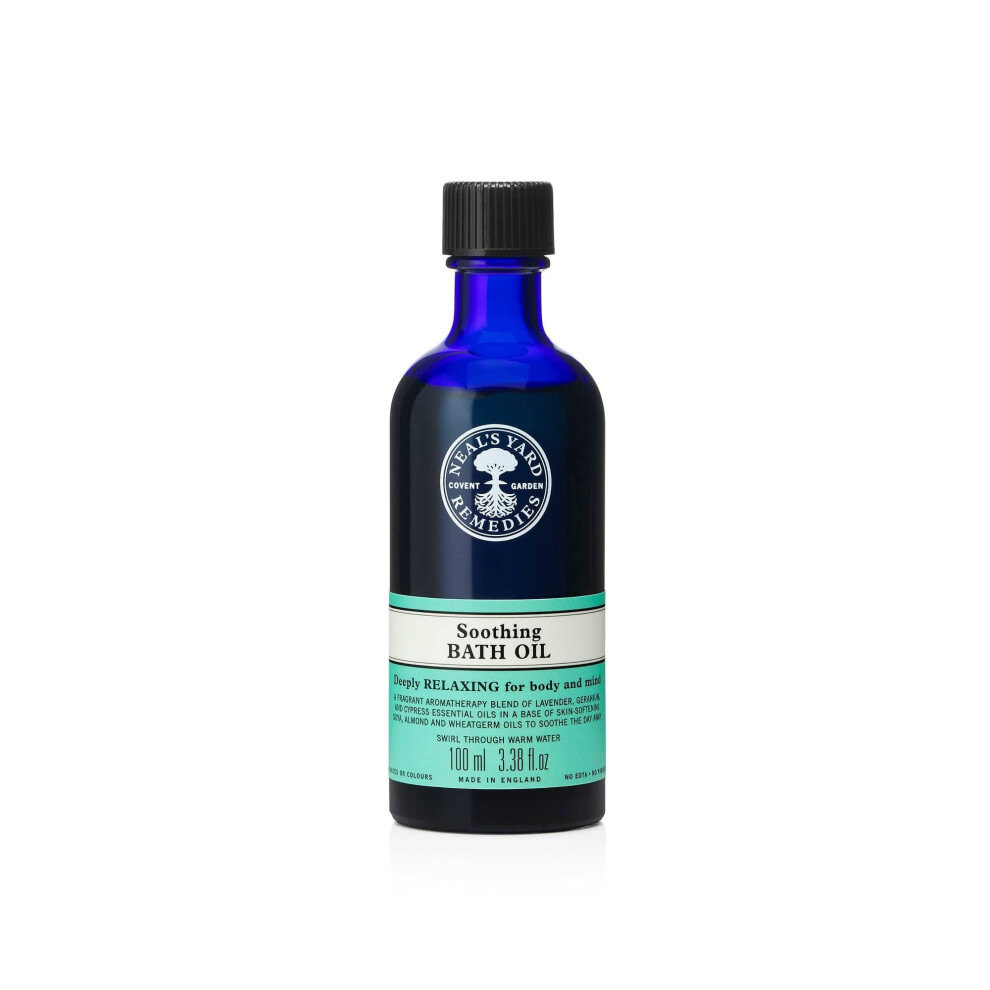 Neal's Yard Remedies Soothing Bath Oil, Relax Body & Mind, Soothing Therapeutic Oils, Vegan & Cruelty-Free, 100Ml