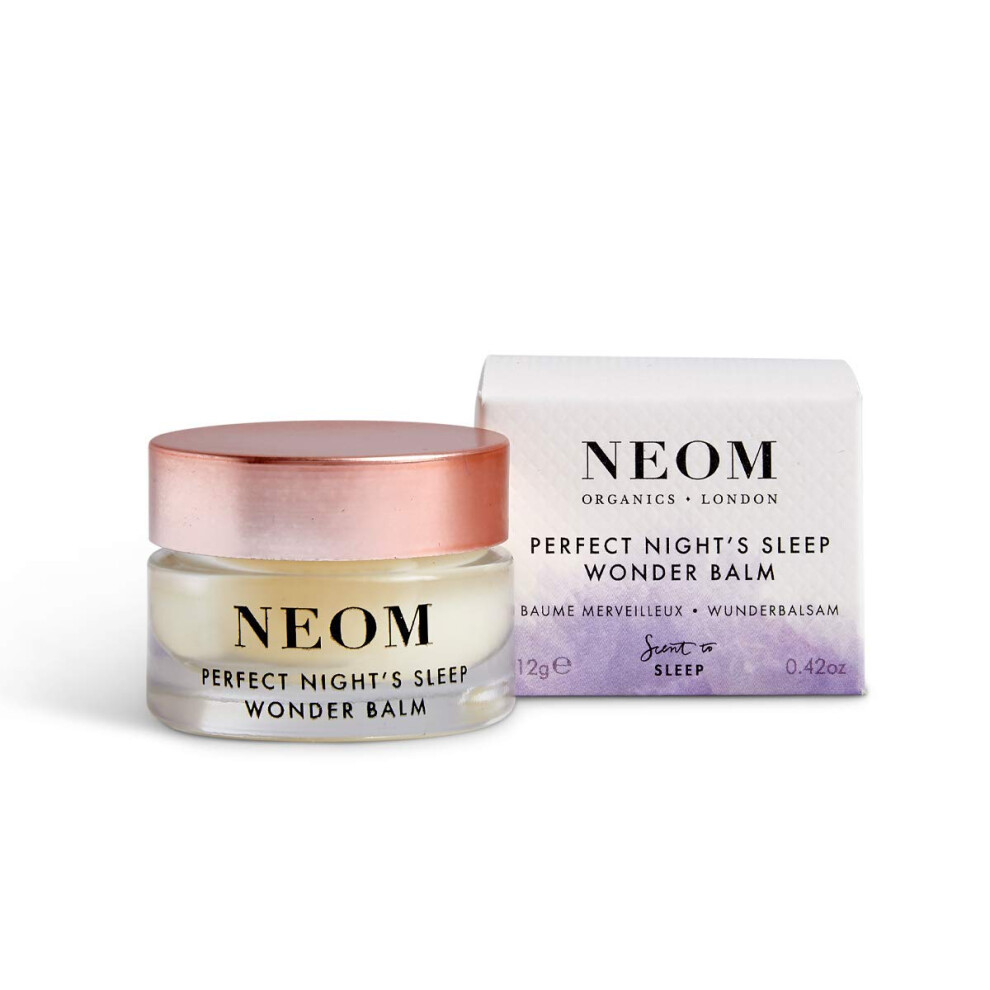 Neom Perfect Night's Sleep Wonder Balm, 12G | Smoothing Moisture For Lips & Dry Skin | & Chamomile | Scent To Sleep Lavender