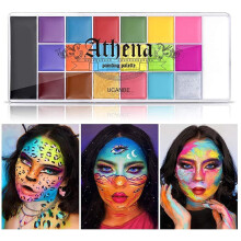 UCANBE Athena Body Face Paint Oil Palette 20 color Professional Non-Toxic Makeup Pallet Halloween FX Party Artist Fancy Adult Painting