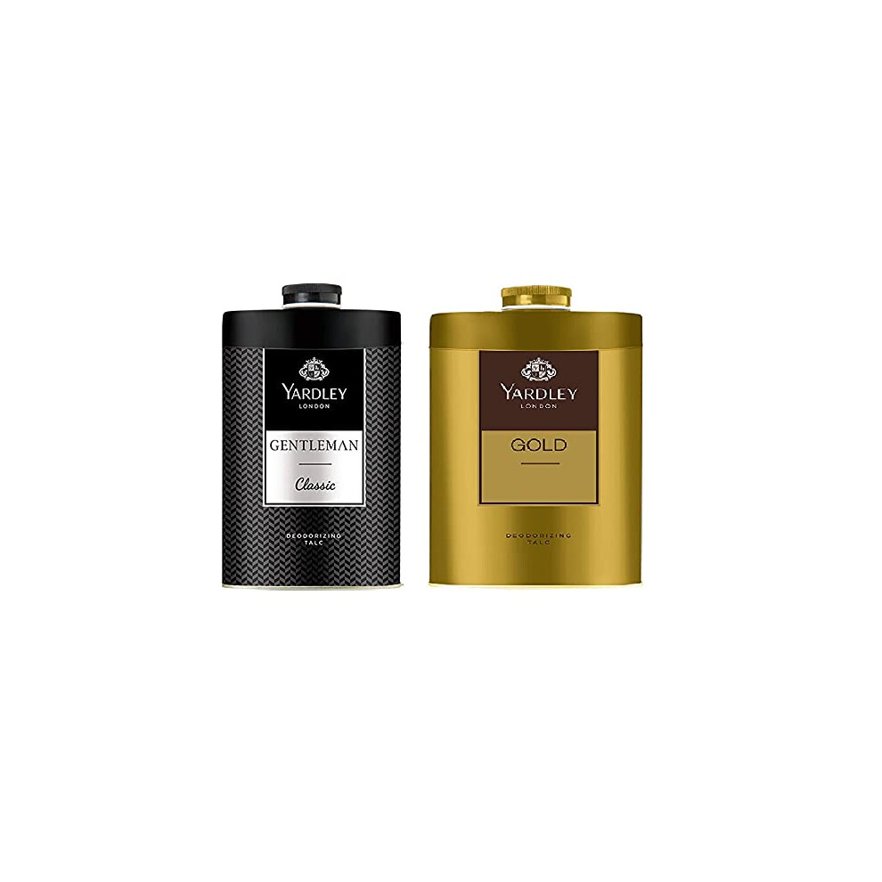 Ssr Yardley London Gold Deodorizing Talcum Powder With Gentleman Talcum Powder For Men 250G Pack Of 2Pc
