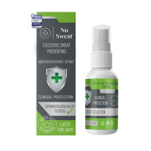 No Sweat Maximum Strength Clinical Antiperspirant Spray, Strong Deodorant for Excessive Sweating & Hyperhidrosis Treatment, Lasts up to 7 Days-50 ML -
