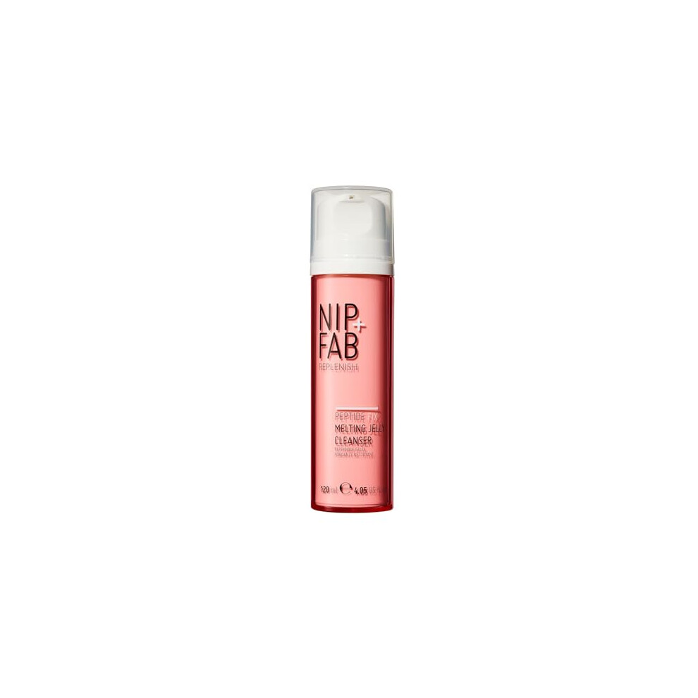 Nip+Fab Peptide Fix Melting Jelly Cleanser, 120 Ml, With Mix Of Peptides, Suitable For All Face Skin Types, Hydrates And Plumps, Anti Pores,
