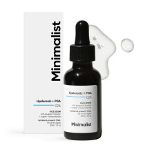 Minimalist 2% Hyaluronic Acid + PGA Serum for Intense Hydration, Glowing Skin & Fines Lines | Daily Hydrating Face Serum For Women & Men with Dry,