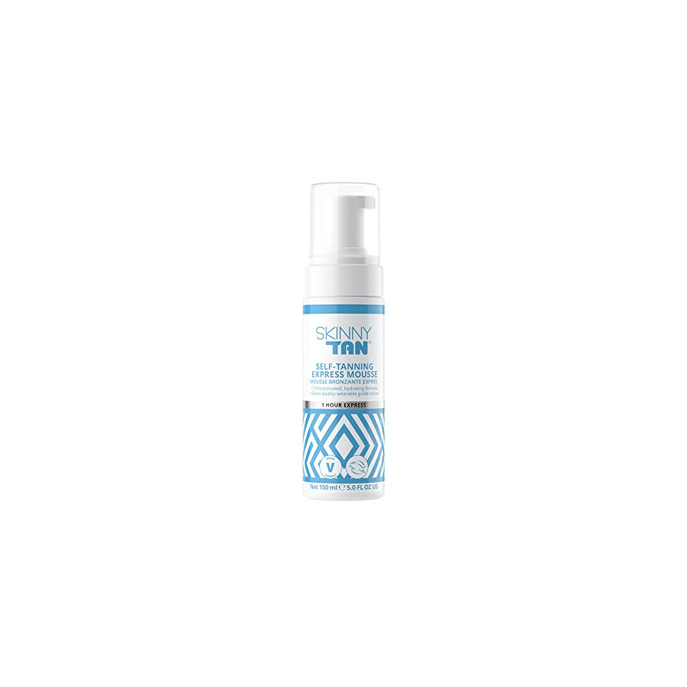 Skinny Tan Express Mousse - 1 Hour Express Fake Tan With Hydrating Coconut Water For Skincare, Streak Free Instant Self Tan, Vegan & Cruelty Free