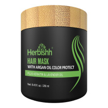Herbishh Argan Hair Mask-Deep Conditioning & Hydration For Healthier Looking Hair for very Dry, Weak, Stressed Out Hair, No Sulphates, No Parabens