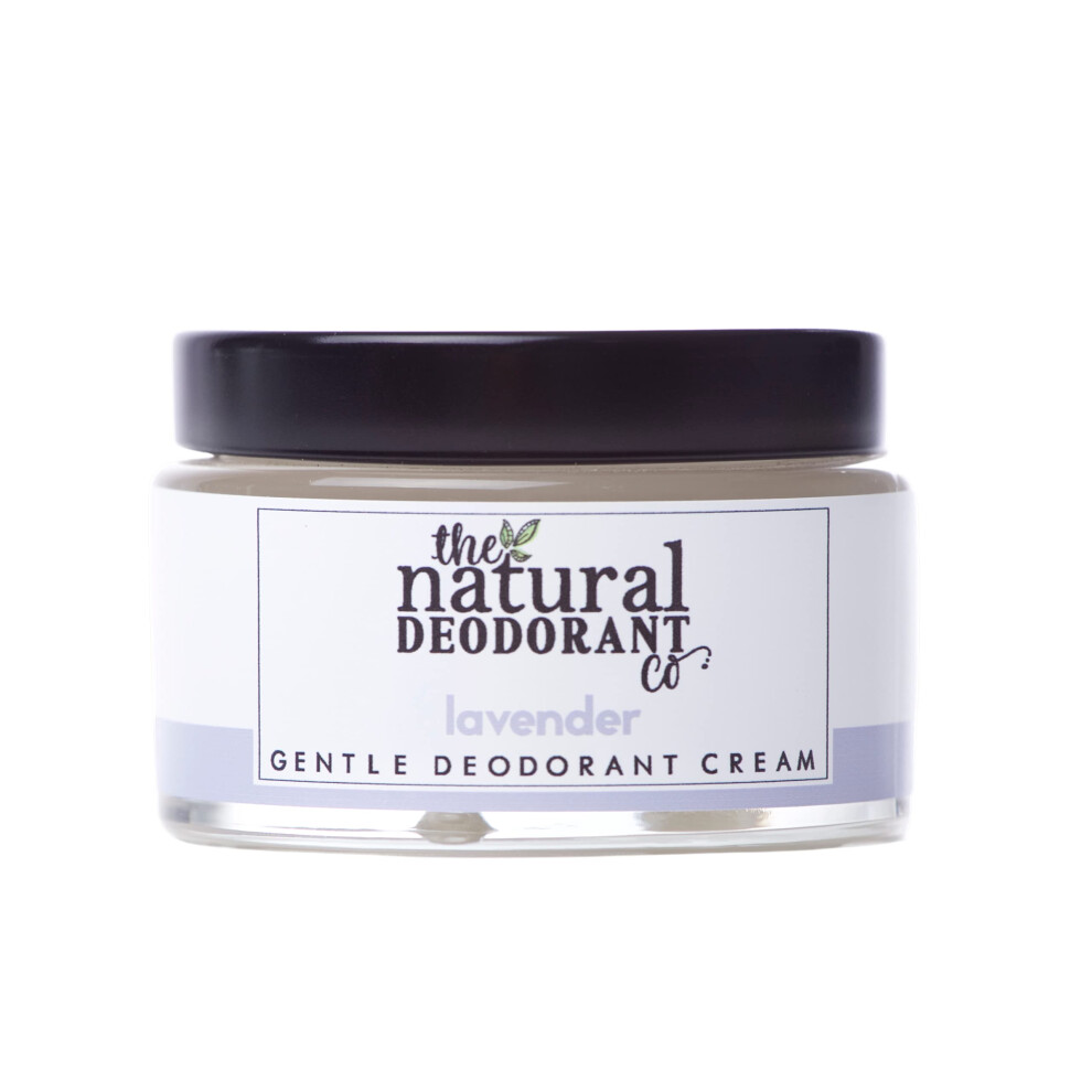 The Natural Deodorant Co Cream/Lavender Gentle Deodorant 55G, Aluminium Free, Plastic Free, Sensitive Skin