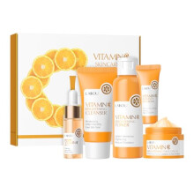 LAIKOU Skincare Set, Vitamin C Serum for Face Skin Care Sets & Kits - Cleanser, Toner, Serum, Eye Cream & Face Cream, Facial Care Kit for Radiant