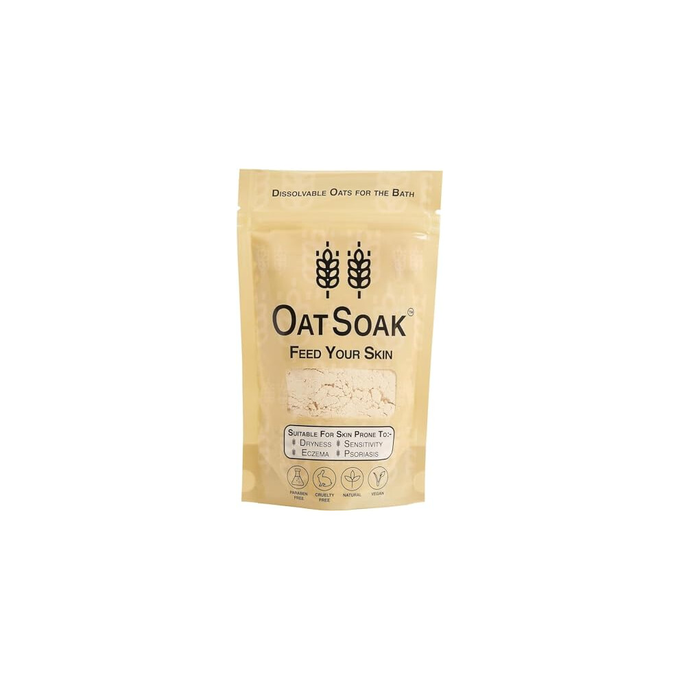 Bare Boutique Oatsoak Bath Additive 500G. Skin Relief, Soothing Bath Powder For Itchy Skin, Psoriasis, Eczema, Chicken Pox, Irritation And Sunburn. Free From