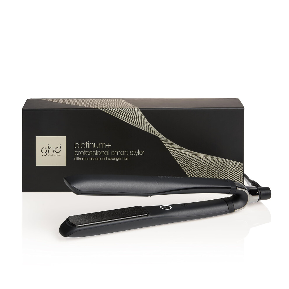 Ghd Black Platinum+ Hair Straightener & Professional Styler In - More Strength, Shine & Colour Protection - For All Hair Types - (Uk Plug)