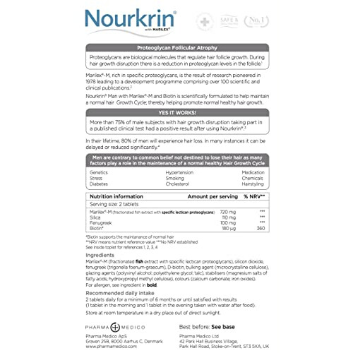 Nourkrin Man (3 Month Supply) Multicoloured, 180 Count 2