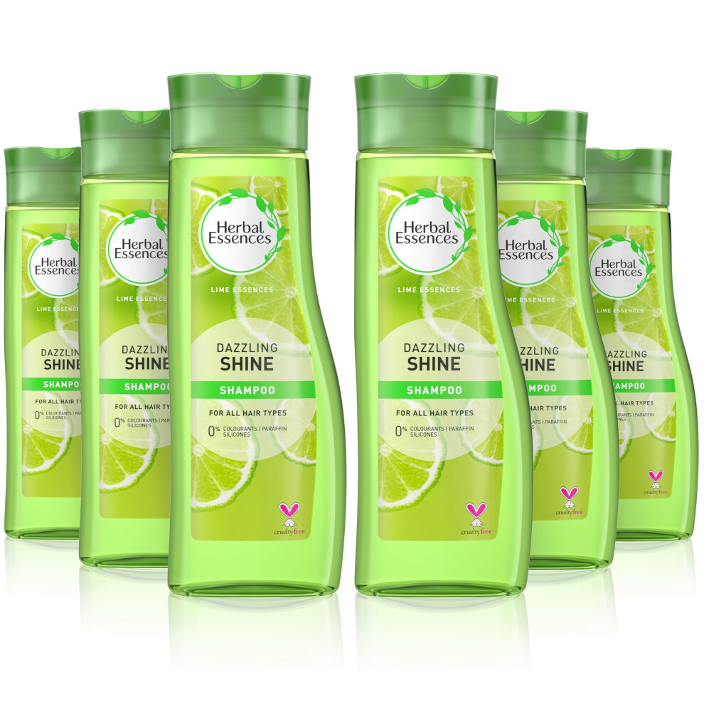 Herbal Essences Dazzling Shine Shampoo For All Hair Type, 400 Ml - Pack Of 6