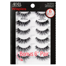 Ardell False Eyelashes Demi Wispies | 6-Pair Multipack | Natural-Looking Wispy Effect | Medium Volume & Length | Comfortable Invisiband |