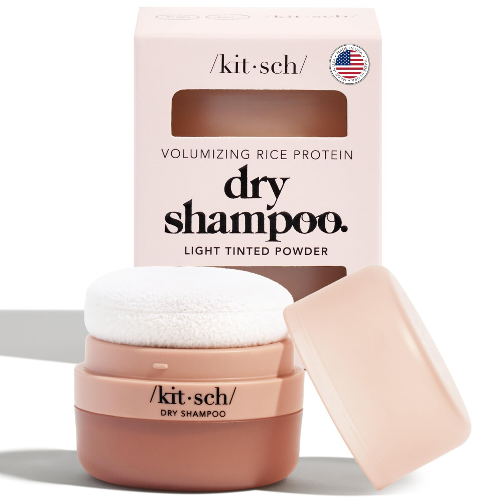 Kitsch White Dry Shampoo Powder With Rice Protein For Women & Men - Volumizing, Unscented, No Cast, Non Toxic, Organic, Paraben & Benzene Free, Non