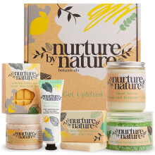 Nurture by Nature Relax & Uplift Pamper Gifts for Women - Mothers Day Gifts, Spa Gift Set Self Care Kit, Bath Salts, Bath Bombs, Cruelty Free Bath