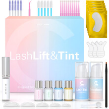 Lash Lift and Tint Kit with Keratin Conditioning by CICI | Instant Professional Perming, Lifting & Tinting for Eyelashes | Black Color Dye |