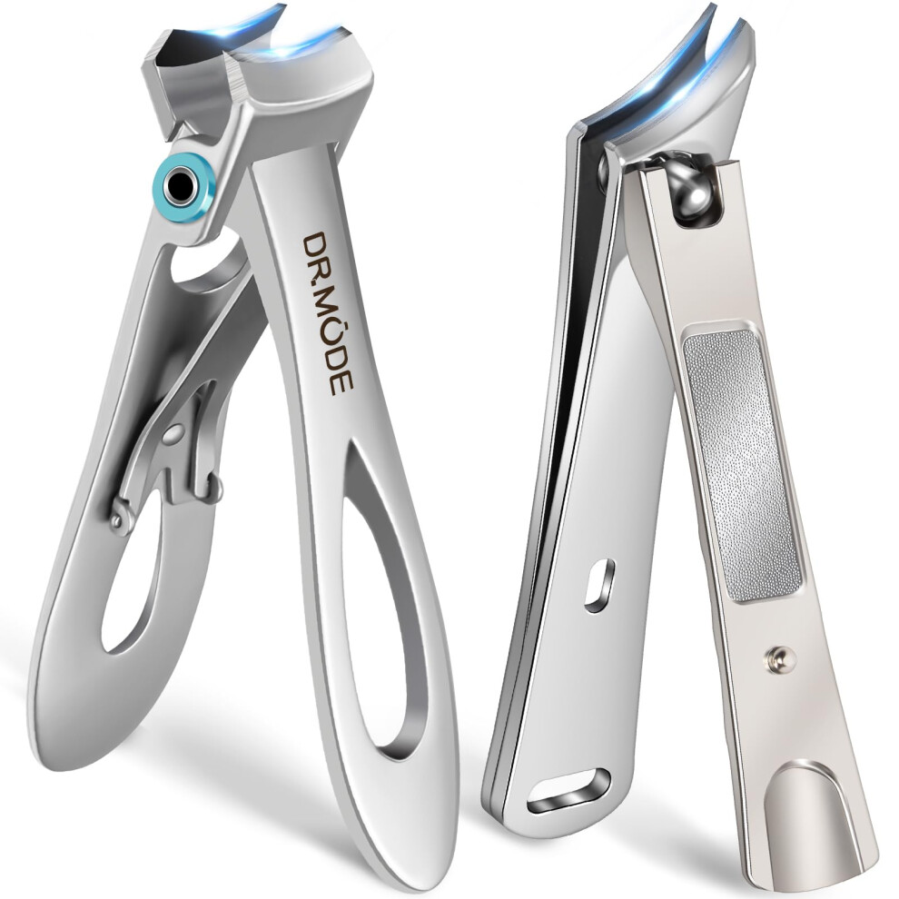 Drmode Nail Clippers For Men Thick Nails, Slanted Large Toe Nail Clippers For Thick Nails For Seniors With Wide Opening, Sharp Upgraded Ingrown