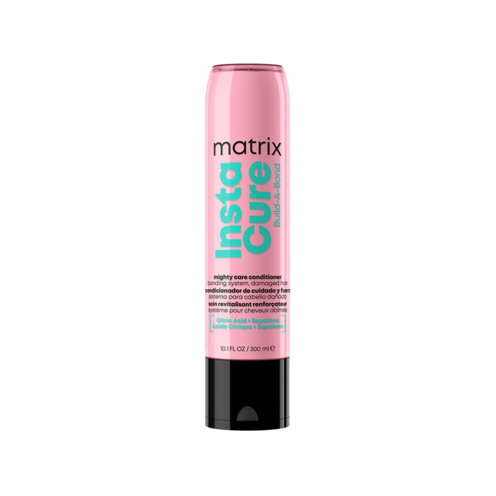 Matrix Instacure Build-A-Bond Mighty Care Conditioner, For Damaged Hair, Repairing Formula, With Citric Acid And Squalane, Strengthens From The