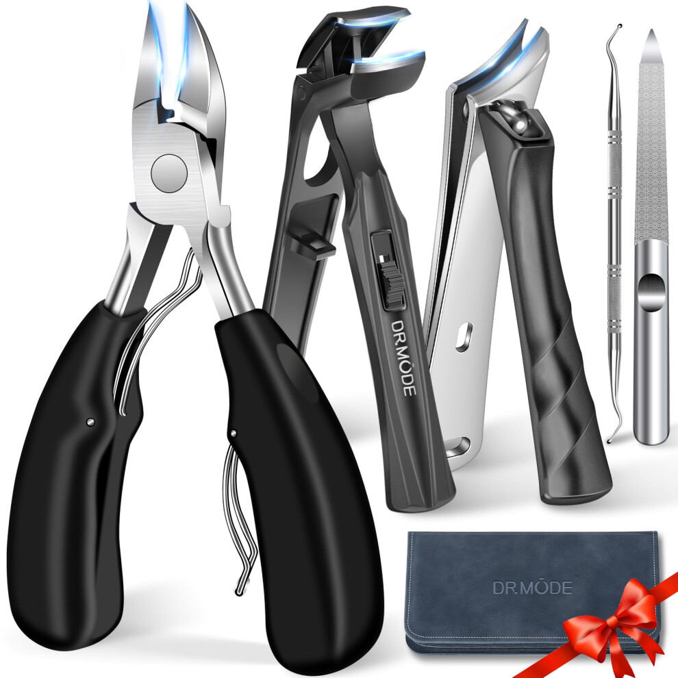 Drmode Toenail Clippers For Seniors Thick Toenails, Heavy Duty Large Toe Nail Clippers For Men Thick Nails With Wide Opening, Sharp Ingrown Toenail Clippers