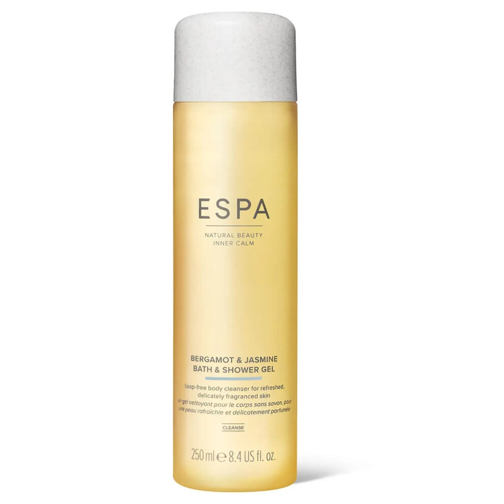 ESPA | Bergamot & Jasmine Bath & Shower Gel | 250ml | Suitable For All Skin Types | 100% Natural Fragrance-image-OPC-PMXWCPW-NEW