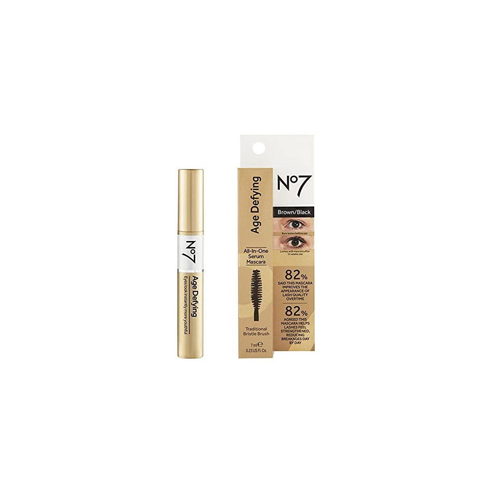No7 Age Defying All-In-One Serum Mascara 7Ml Brown/Black