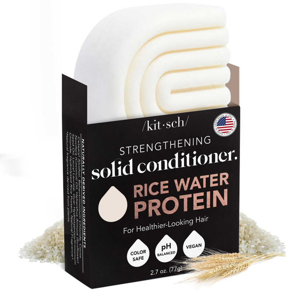 Kitsch Women's Conditioner Bar With Rice Water ? Solid Conditioner Bar For Hair Strengthening And Moisturizing, Conditioner For Best Pair With Kitch