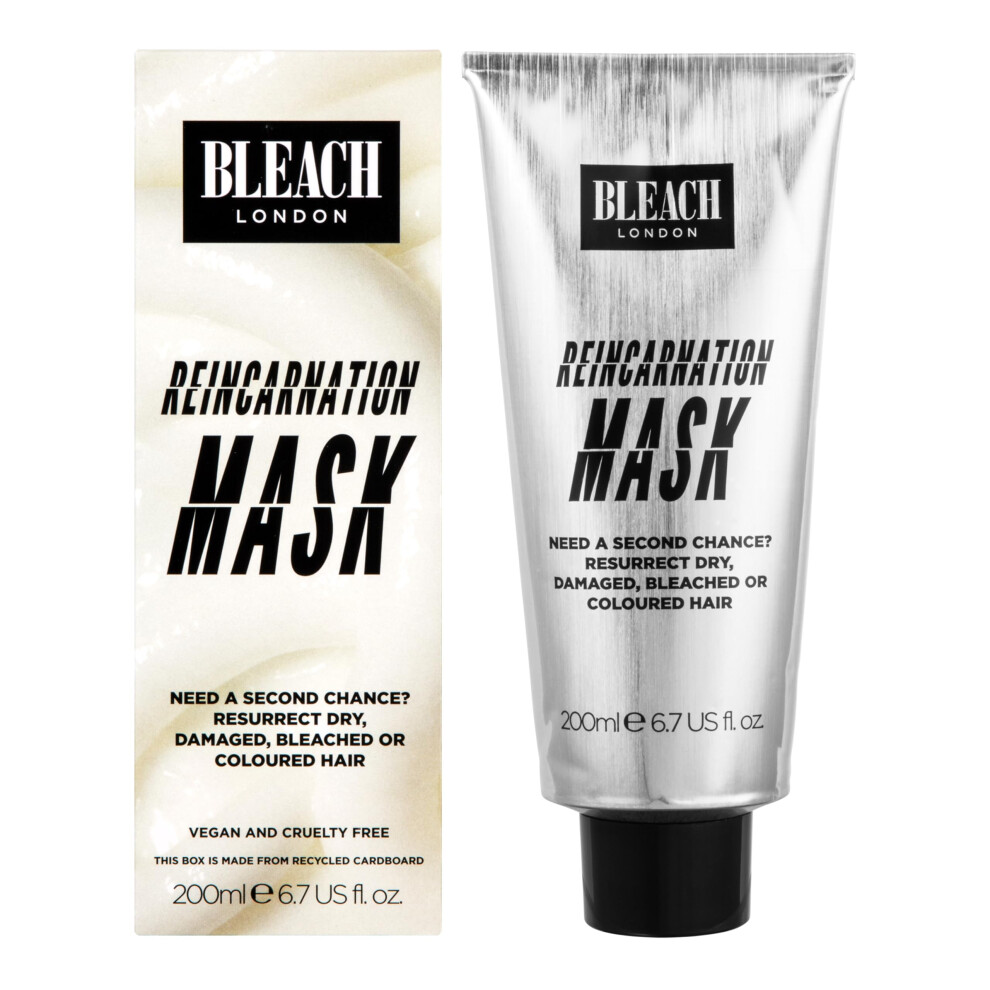 Bleach London Reincarnation Mask - Bond-Restoring Protein Hair Treatment Repairs And Nourishes Dry Damaged Hair - Vegan & Peta-Approved - 200 Ml - By