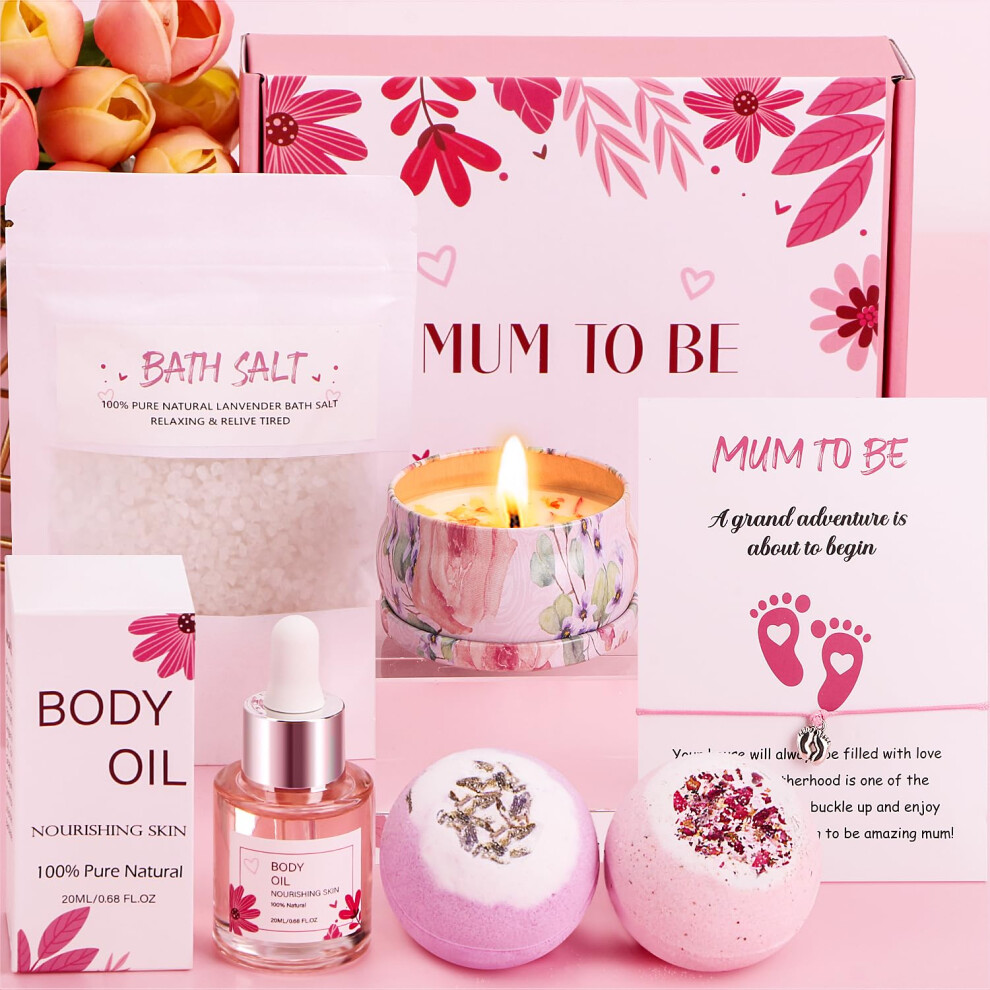 Tudou Baby Shower Gifts, Mum To Be Gifts, New Mum Pamper Kit Gifts, Relaxation Self Care Package Spa Hamper Pregnant Presents, Natural Organic Vegan