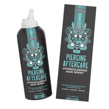 BASE LABORATORIES Piercing Aftercare Hypochlorous Acid Spray PRO 8oz | Piercing Cleaning Solution, Saline Solution for Bumps, Keloids & Wounds - Nose,