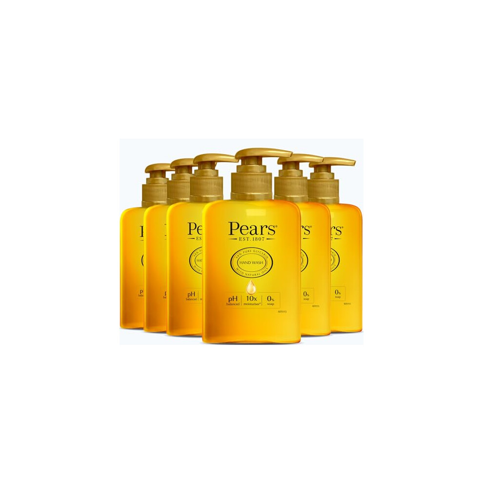 Pears Pure & Gentle Moisturising Liquid Hand Wash - Enriched With Glycerin And Formulated With Natural Oils, 10X More Moisturiser* - Soap-Free