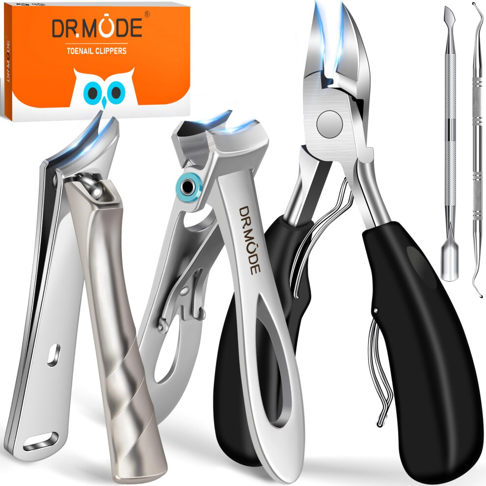 Drmode Toenail Clippers For Seniors Thick Toenails, Slanted Toe Nail Clippers For Men Thick Nails With Wide Opening, Heavy Duty Sharp Ingrown Toenail