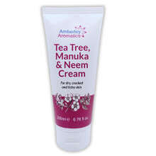 Tea Tree, Manuka & Neem Cream (200ml) -Antibacterial, Anti-fungal, Antiseptic, Anti-Itch, Dry, Chapped & Cracked Skin, Eczema, Psoriasis, Jock Itch,