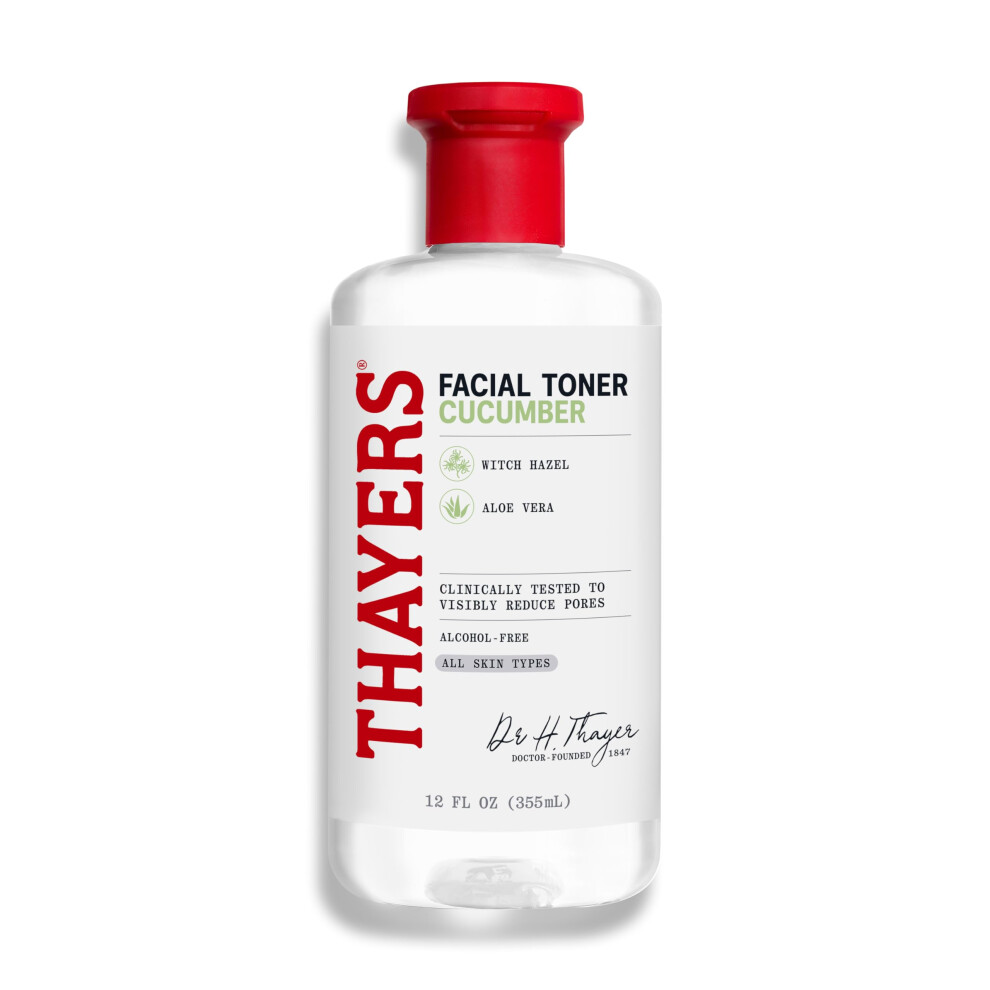 Thayer's Witch Hazel Facial Gentle Cucumber Toner Lotion With Organic Aloe Vera, 355Ml