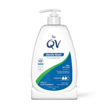 QV Gentle Wash (500g) Body Wash for Dry, Sensitive Skin, pH Balanced, Unscented, Soap Free Body Wash, Moisturising Soap alternative that lathers for